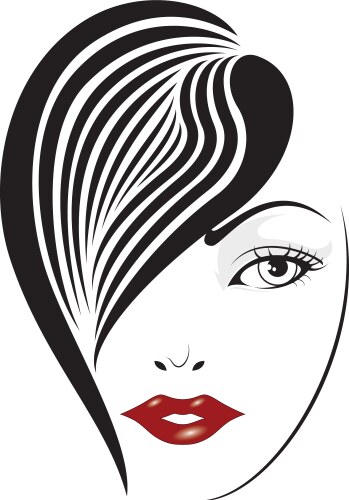 Glamour girl portrait vector image