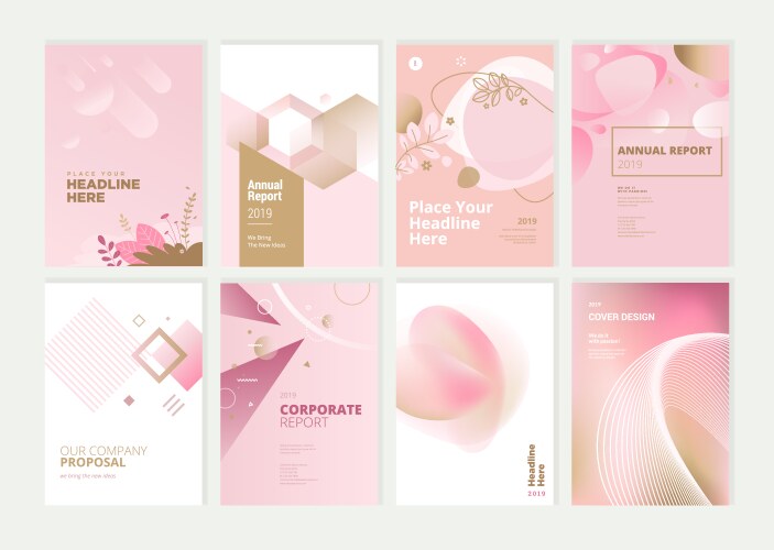 Set of brochure and annual report design templates vector image