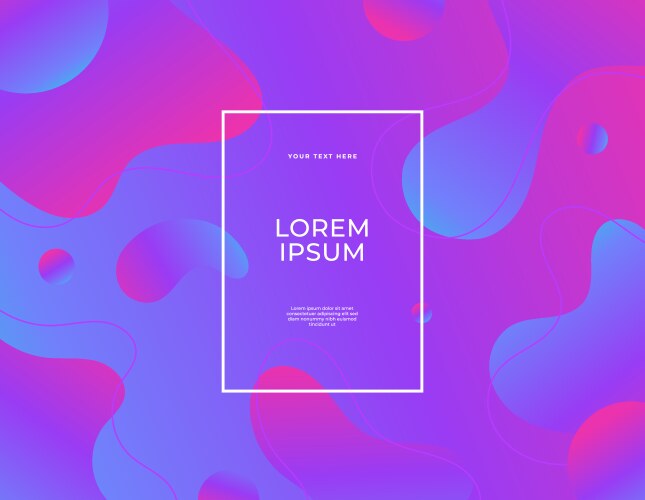 Modern abstract banner set flat liquid blob vector image