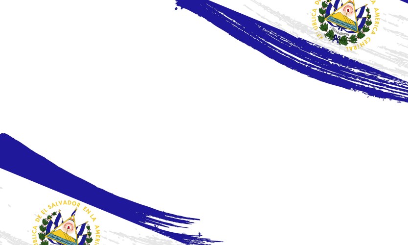 El salvador flag with brush stroke effect grunge vector image