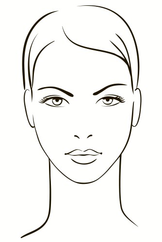 young woman face vector image