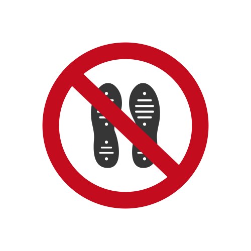 Do not step sign imprint soles shoes icon vector image