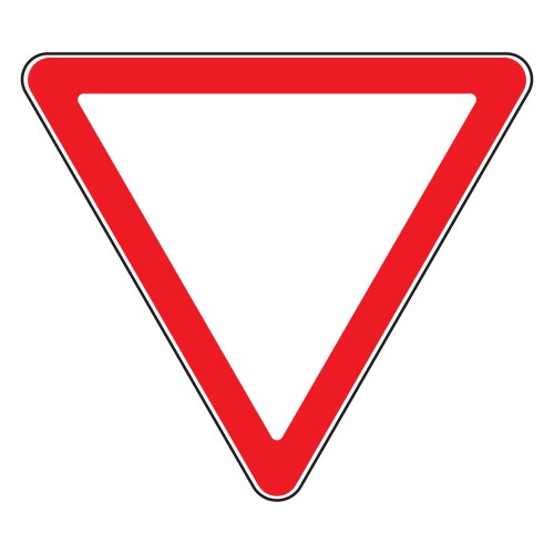 Give way sign vector image