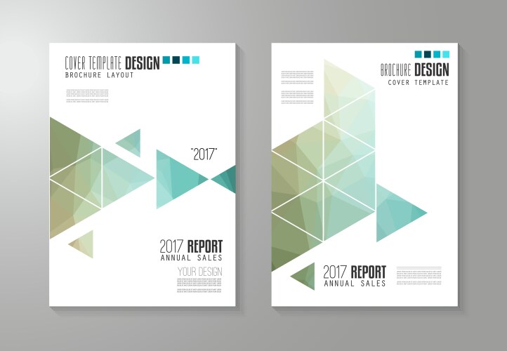 Brochure template flyer design or depliant cover vector image