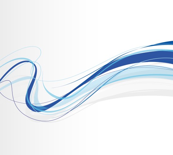 Swirling lines blue vector image