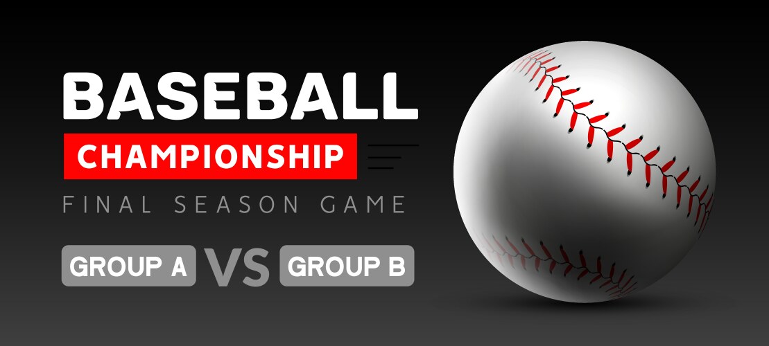 Baseball flyer poster design game tournament vector image