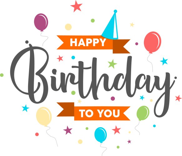 Letter happy birthday to you vector image