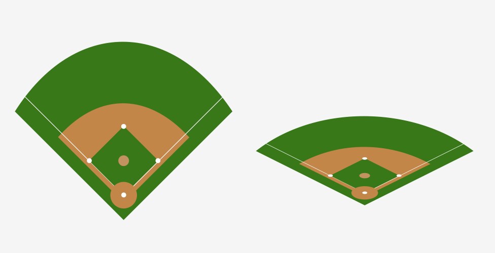 Baseball field plan vector image