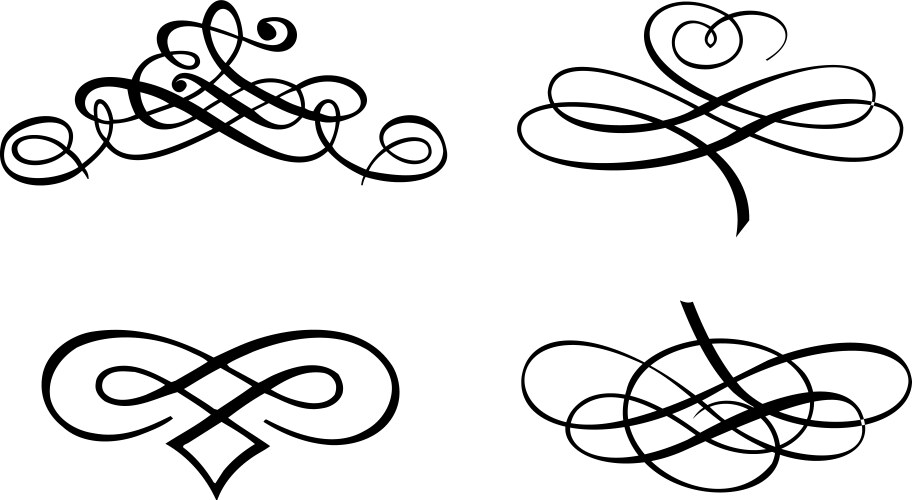 Baroque curves vector image