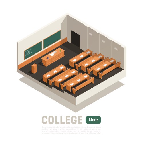 college hall vector image