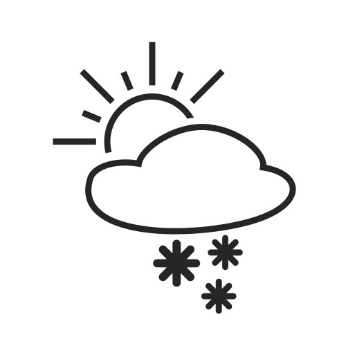 Heavy snow shower sleet day weather forecast vector image