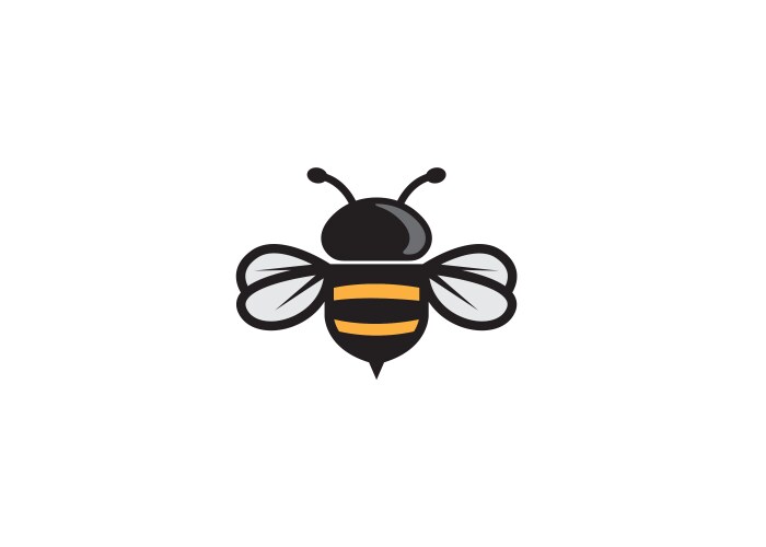 Creative bee logo vector image