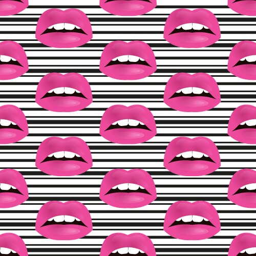 glamour seamless lip pattern vector image