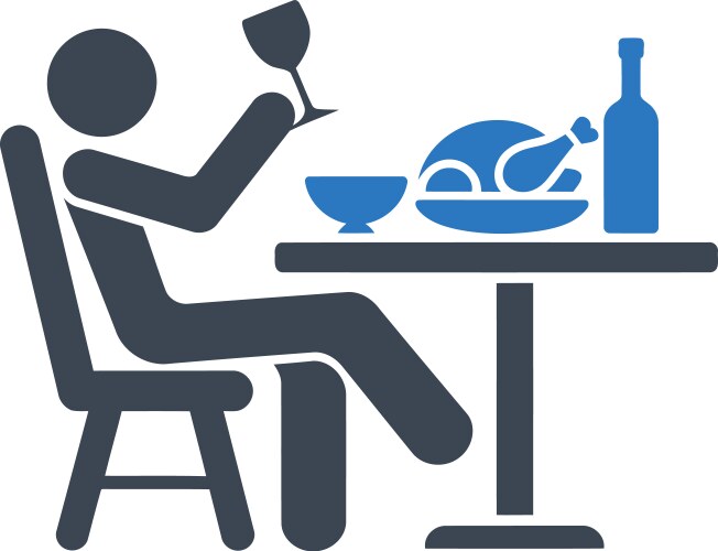 Dining and celebration icon vector image