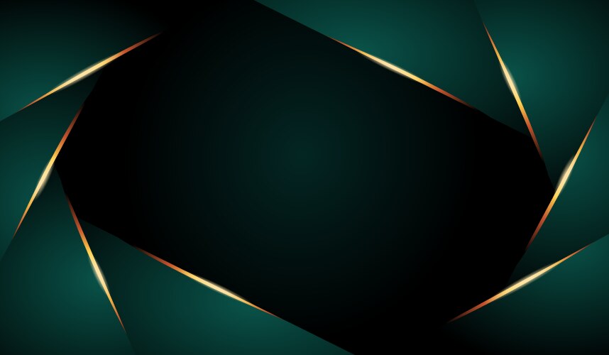 abstract background 3d luxury green wave color vector image