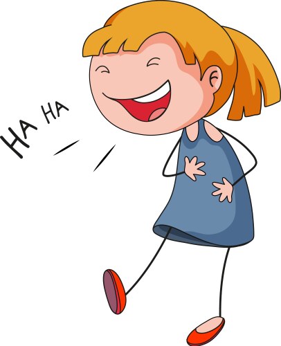 Girl laughing vector image