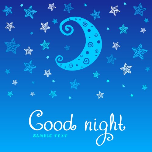 Good night vector image