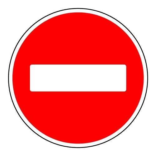 do not enter sign vector image