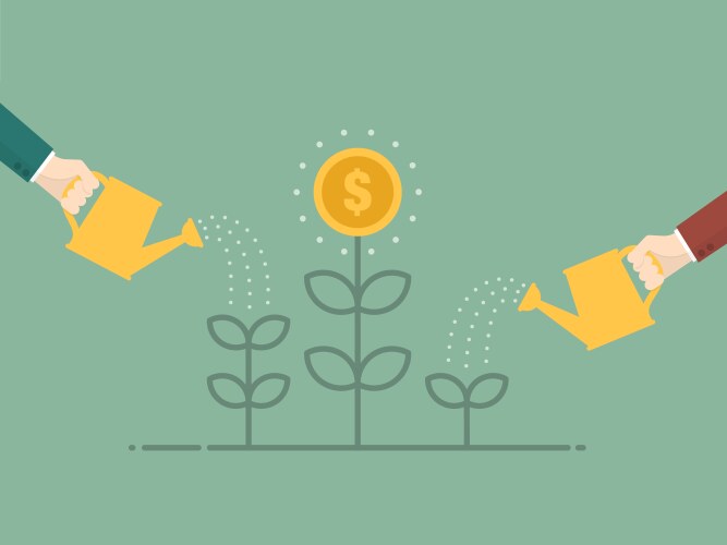 Money growth vector image