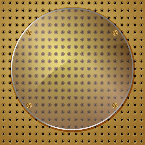 Circle on gold vector image