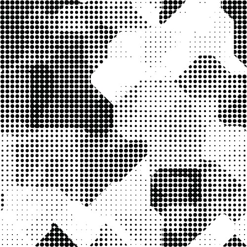 Modern seamless pattern with dots transition vector image