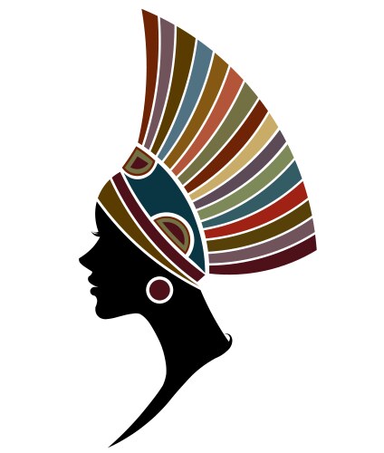 african women silhouette fashion models on white vector image