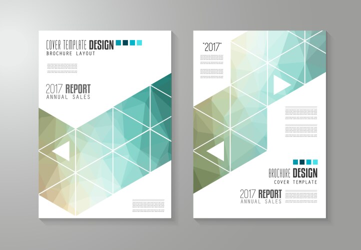 Brochure template flyer design or depliant cover vector image