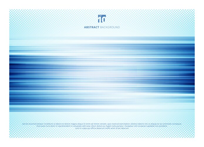 Abstract blue horizontal lines motion blur vector image