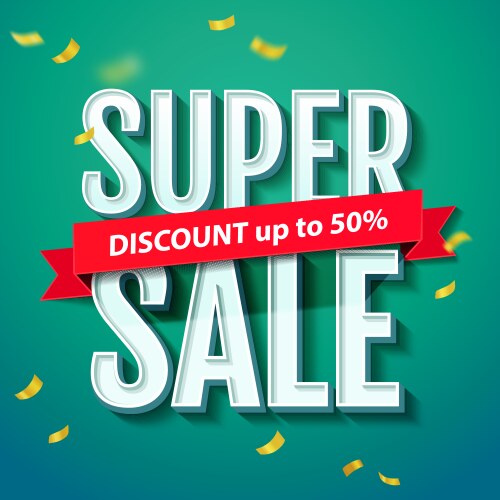 Super sale inscription on the blue background vector image