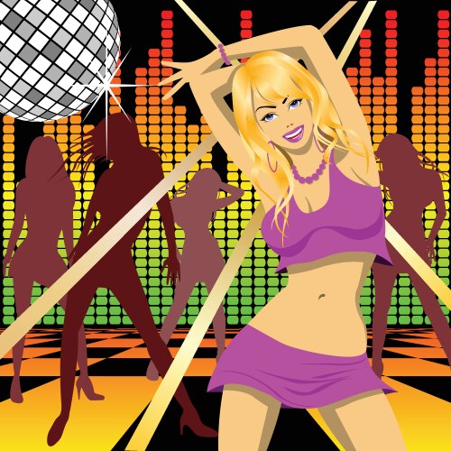 girl dancing vector image