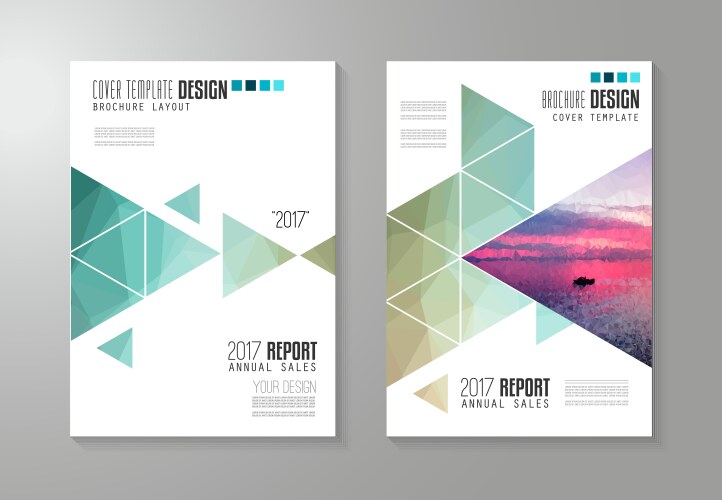 Brochure template flyer design or depliant cover vector image