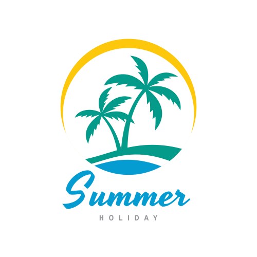 Summer holiday - concept business logo vector image