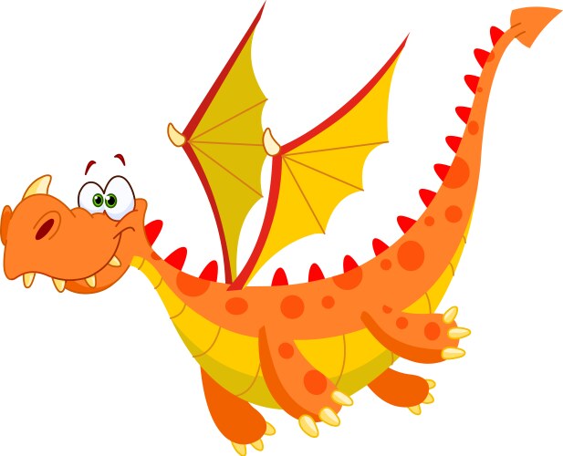 Flying dragon vector image