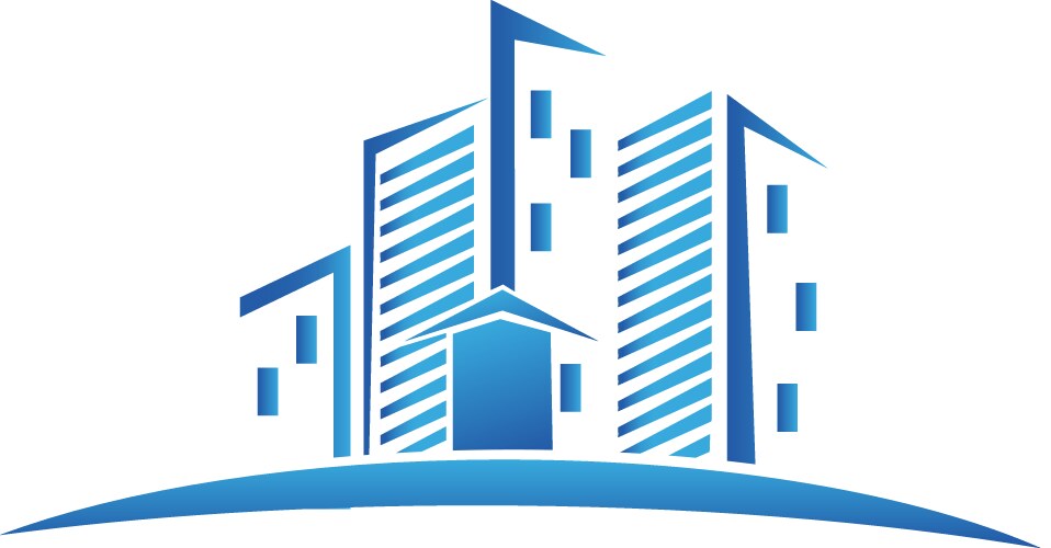 Buildings real estate logo vector image