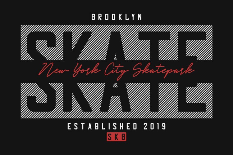 skateboarding t shirt design new york skateboard vector image