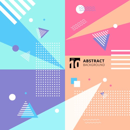 Abstract colorful geometric pattern style vector image