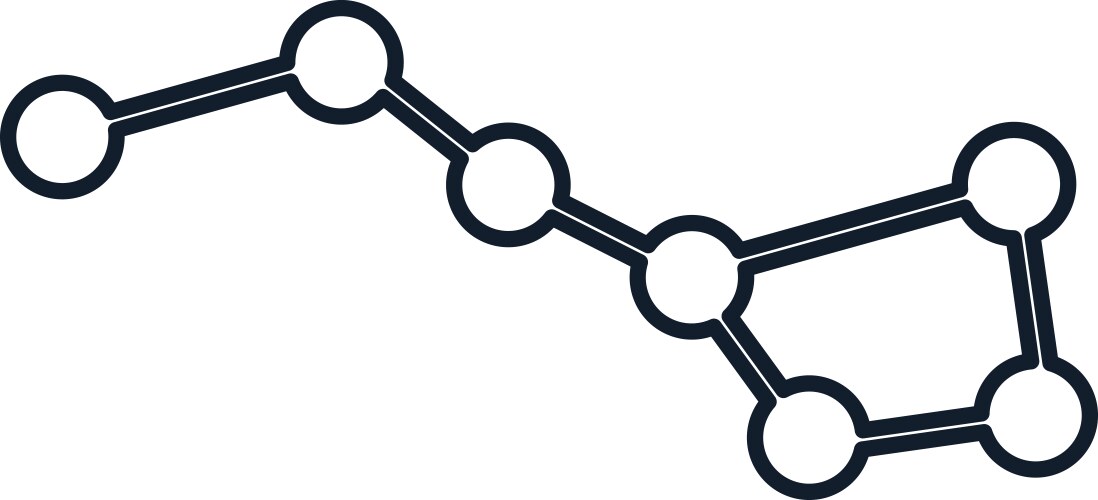 Constellation of the north hemisphere in outline vector image