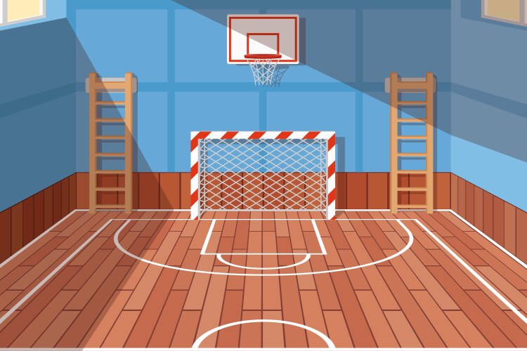 School or university gym hall vector image