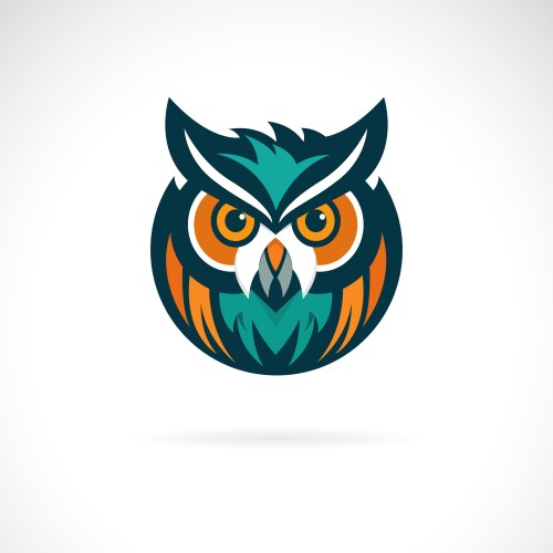 an owl design on white background easy editable vector image