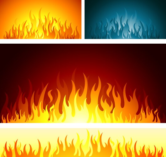 Fire flames symbol vector image