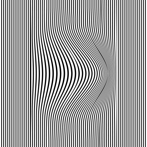 Abstract striped lines pattern wave convex design vector image