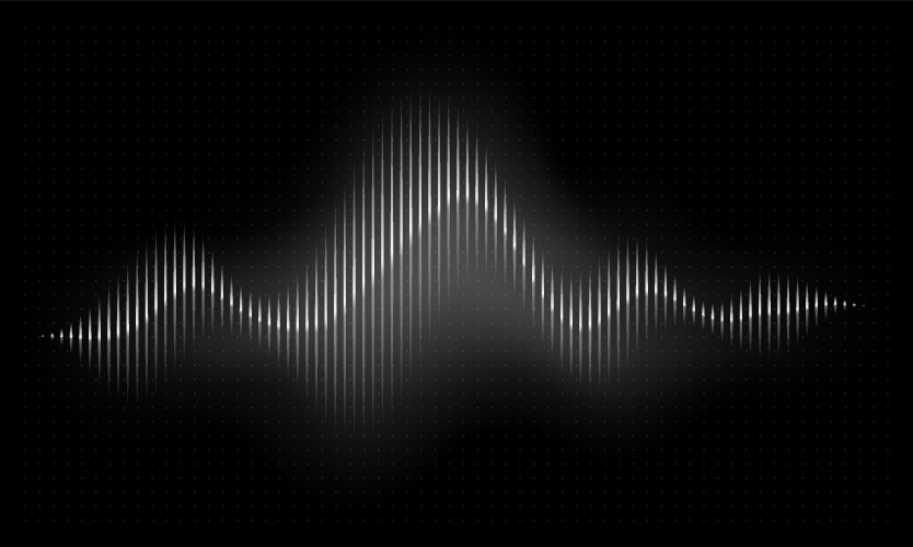 Sound wave abstract music pulse background audio vector image