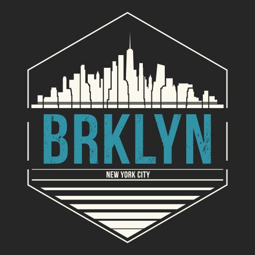 brooklyn new york graphic t-shirt design tee vector image