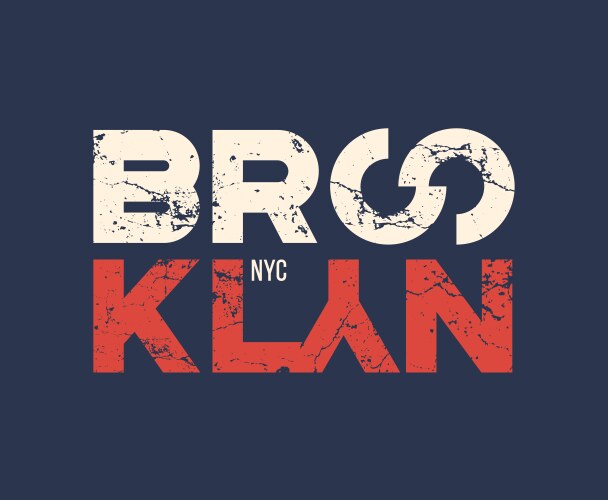 Brooklyn nyc t-shirt and apparel design vector image