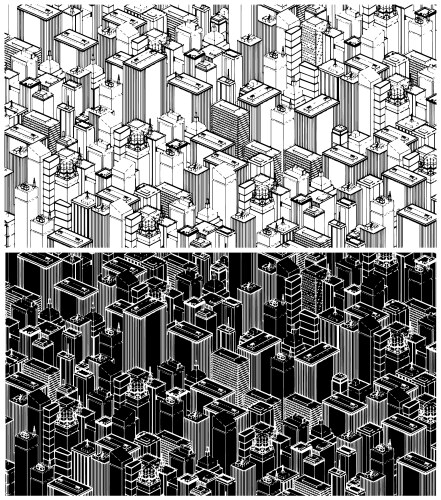 big city isometric vector image