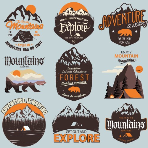 Outdoor expedition typography adventure t-shirt vector image