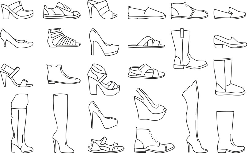 Different shoes for men and women vector image