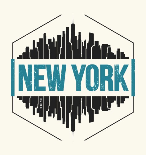 new york city graphic t-shirt design tee print vector image