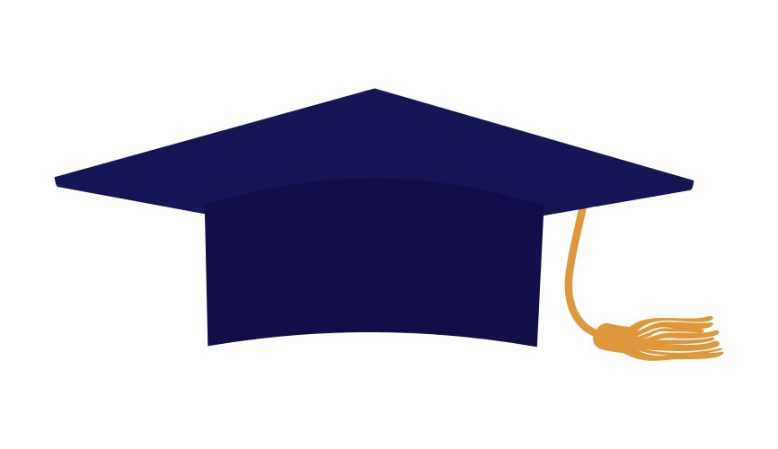 Graduation cap icon vector image