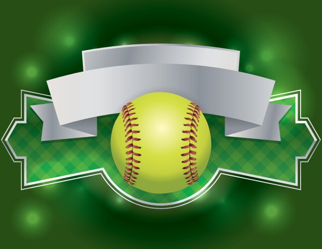 softball banner vector image